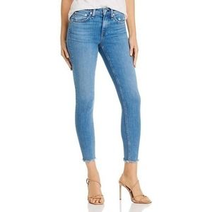 Rag & Bone Women's Cate Mid-Rise Skinny Jeans Zipper Fly Raw Edge Size 29